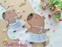 G1.819  Gabarito de Moldes  em MDF  Capivara Lulu