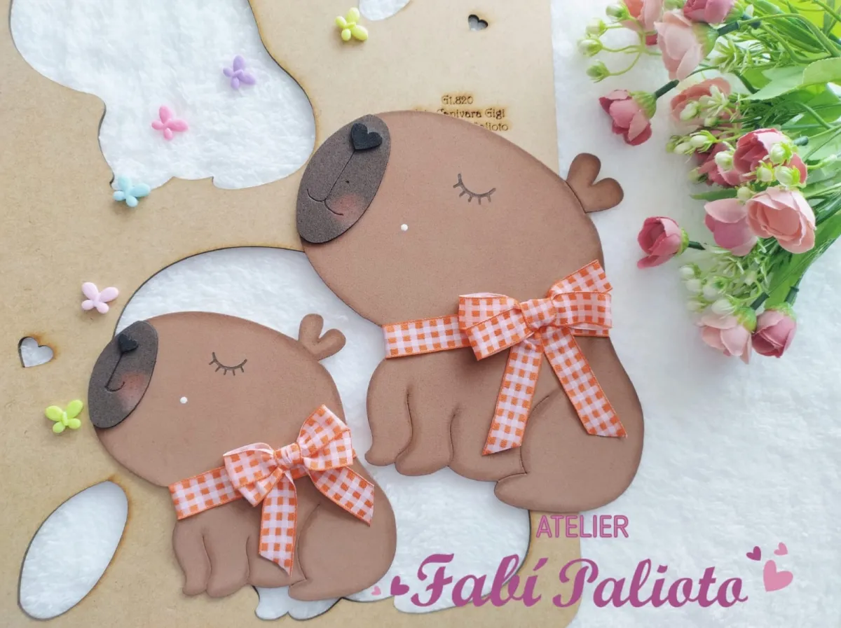 G1.820  Gabarito de Moldes  em MDF  Capivara Gigi