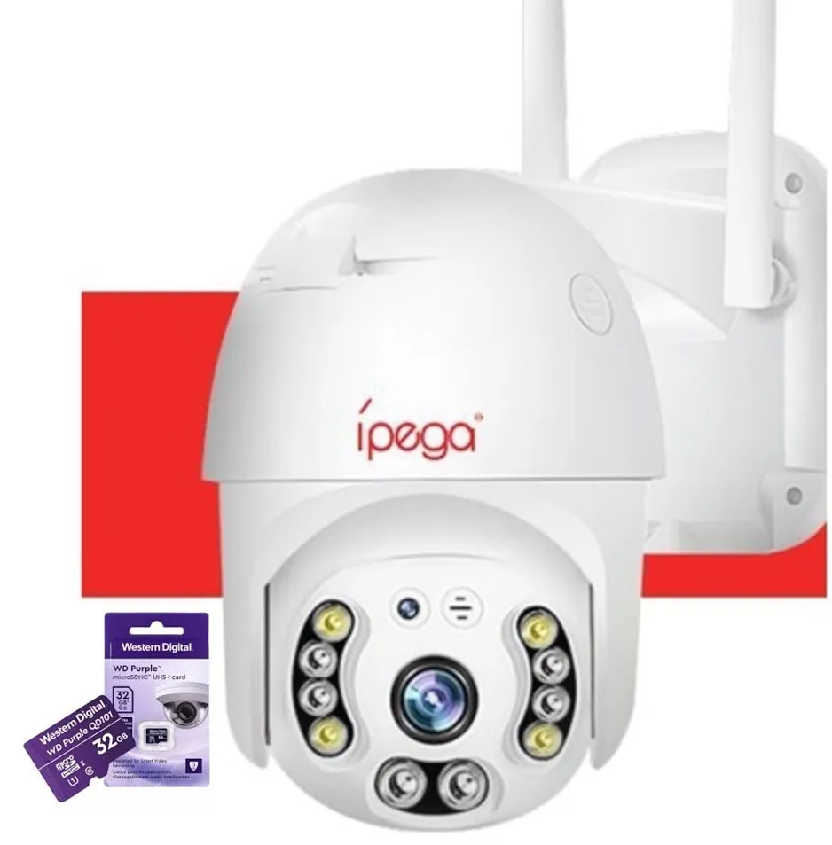 Câmera Ip  Full HD Visão noturna a prova D água + Cartão de memória original 32GB