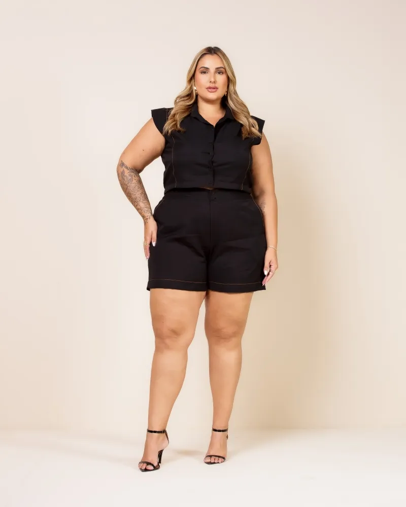 Conjunto Camisa Curta Shorts Diva