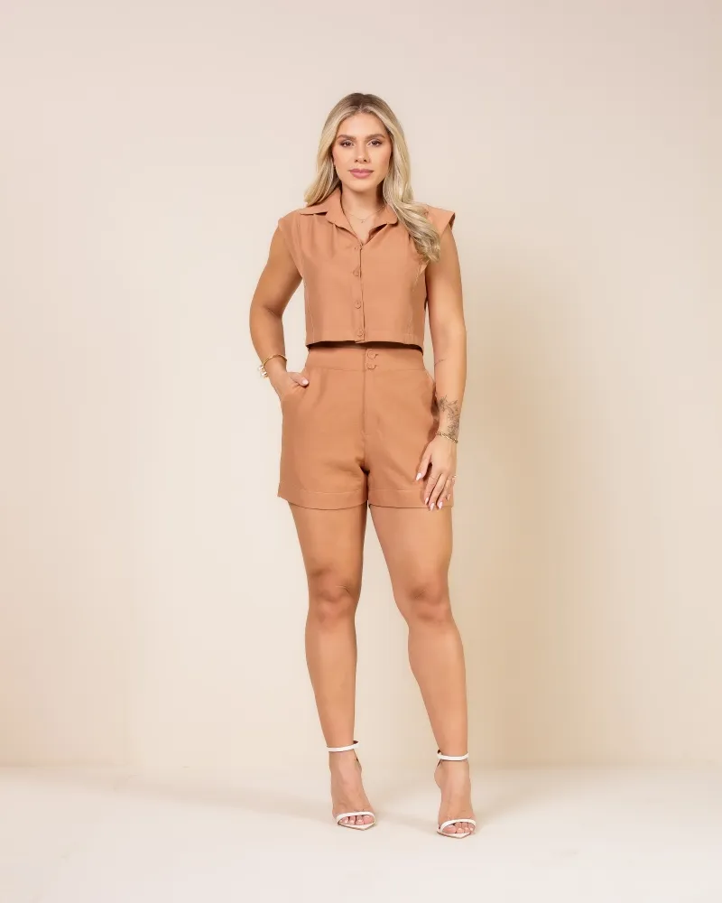 Conjunto Camisa Curta Shorts Diva