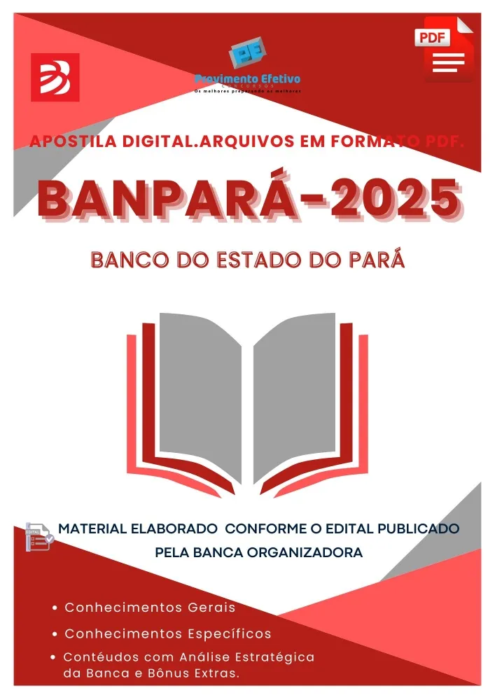 Apostila BANPARÁ Engenheiro Civil Ano 2025 Imagem