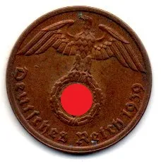 Alemanha - 2° Guerra - 1939A - 1 Reichspfennig Imagem