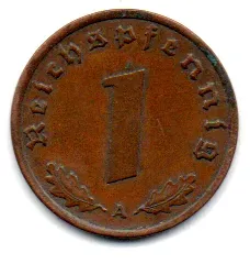 Alemanha - 2° Guerra - 1938A - 1 Reichspfennig - Foto 2