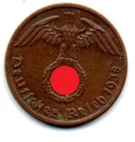 Alemanha - 2° Guerra - 1938A - 1 Reichspfennig