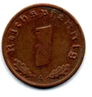 Alemanha - 2° Guerra - 1938A - 1 Reichspfennig - Foto 2