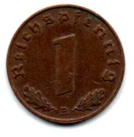 Alemanha - 2° Guerra - 1939B - 1 Reichspfennig - Foto 2