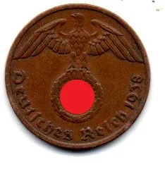 Alemanha - 2° Guerra - 1938A - 1 Reichspfennig