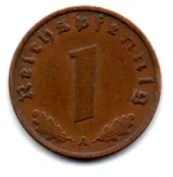 Alemanha - 2° Guerra - 1938A - 1 Reichspfennig - Foto 2