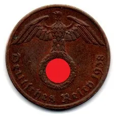 Alemanha - 2° Guerra - 1938A - 1 Reichspfennig