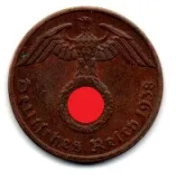 Alemanha - 2° Guerra - 1938A - 1 Reichspfennig