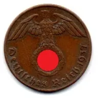 Alemanha - 2° Guerra - 1937A - 1 Reichspfennig