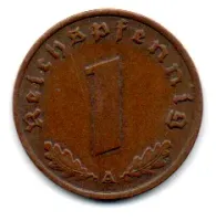 Alemanha - 2° Guerra - 1937A - 1 Reichspfennig - Foto 2