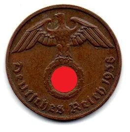 Alemanha - 2° Guerra - 1938E - 2 Reichspfennig