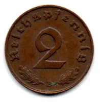 Alemanha - 2° Guerra - 1938B - 2 Reichspfennig - Foto 2