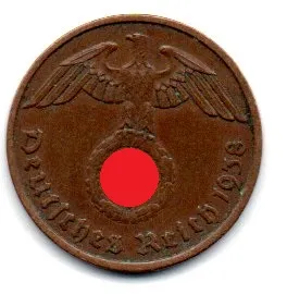 Alemanha - 2° Guerra - 1938A - 2 Reichspfennig Imagem