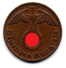 Alemanha - 2° Guerra - 1938F - 2 Reichspfennig Imagem