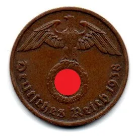 Alemanha - 2° Guerra - 1938A - 2 Reichspfennig