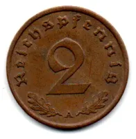 Alemanha - 2° Guerra - 1939A - 2 Reichspfennig - Foto 2