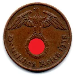 Alemanha - 2° Guerra - 1938A - 2 Reichspfennig