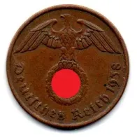 Alemanha - 2° Guerra - 1938A - 2 Reichspfennig