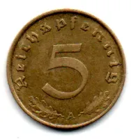 Alemanha - 2° Guerra - 1937A - 5 Reichspfennig - Foto 2