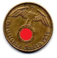 Alemanha - 2° Guerra - 1938E - 5 Reichspfennig