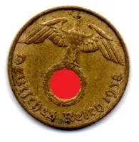 Alemanha - 2° Guerra - 1938J - 5 Reichspfennig