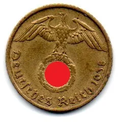 Alemanha - 2° Guerra - 1938A - 5 Reichspfennig Imagem