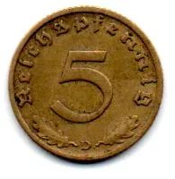 Alemanha - 2° Guerra - 1938D - 5 Reichspfennig - Foto 2