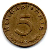 Alemanha - 2° Guerra - 1939E - 5 Reichspfennig - Foto 2