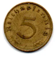 Alemanha - 2° Guerra - 1937A - 5 Reichspfennig - Foto 2