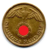 Alemanha - 2° Guerra - 1938D - 10 Reichspfennig