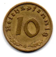 Alemanha - 2° Guerra - 1938G - 10 Reichspfennig - Foto 2