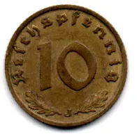 Alemanha - 2° Guerra - 1939J - 10 Reichspfennig - Foto 2