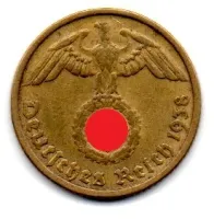 Alemanha - 2° Guerra - 1938D - 10 Reichspfennig