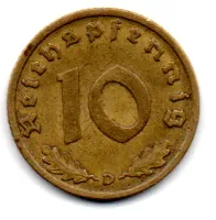 Alemanha - 2° Guerra - 1938D - 10 Reichspfennig - Foto 2