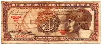 C111 - 5 Cruzeiros - Série 055 - Índio - Data: 1961 - BC