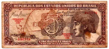 C111 - 5 Cruzeiros - Série 056 - Índio - Data: 1961 - BC