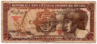 C111 - 5 Cruzeiros - Série 057 - Índio - Data: 1961 - R