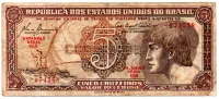 C111 - 5 Cruzeiros - Série 058 - Índio - Data: 1961 - BC