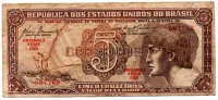 C111 - 5 Cruzeiros - Série 058 - Índio - Data: 1961 - BC