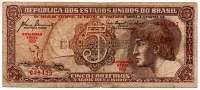 C111 - 5 Cruzeiros - Série 059 - Índio - Data: 1961 - BC