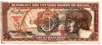 C111 - 5 Cruzeiros - Série 059 - Índio - Data: 1961 - BC