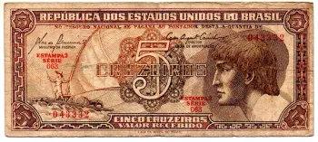 C111 - 5 Cruzeiros - Série 063 - Índio - Data: 1961 - BC