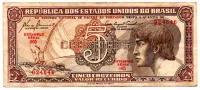 C111 - 5 Cruzeiros - Série 065 - Índio - Data: 1961 - UTG