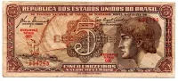 C111 - 5 Cruzeiros - Série 065 - Índio - Data: 1961 - MBC