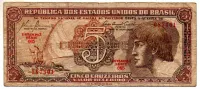 C111 - 5 Cruzeiros - Série 065 - Índio - Data: 1961 - BC