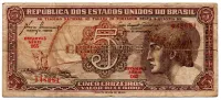 C111 - 5 Cruzeiros - Série 065 - Índio - Data: 1961 - BC