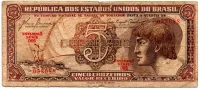 C111 - 5 Cruzeiros - Série 066 - Índio - Data: 1961 - R
